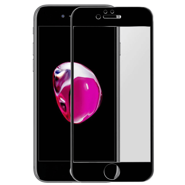 Verre trempé iPhone transparent contour noir