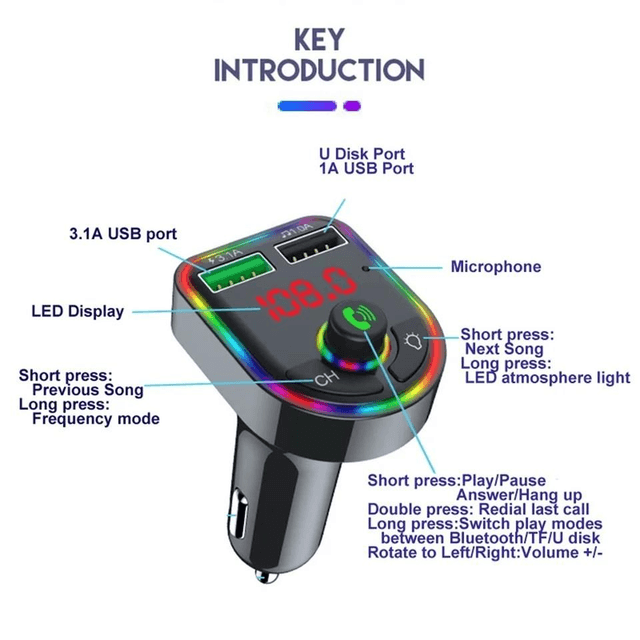 Transmetteur FM bluetooth
