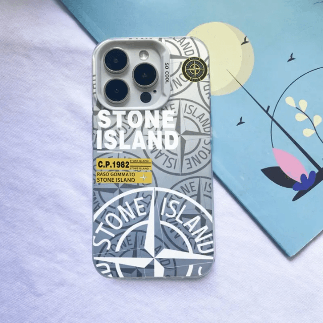 Coque iPhone Stone Island Argentée