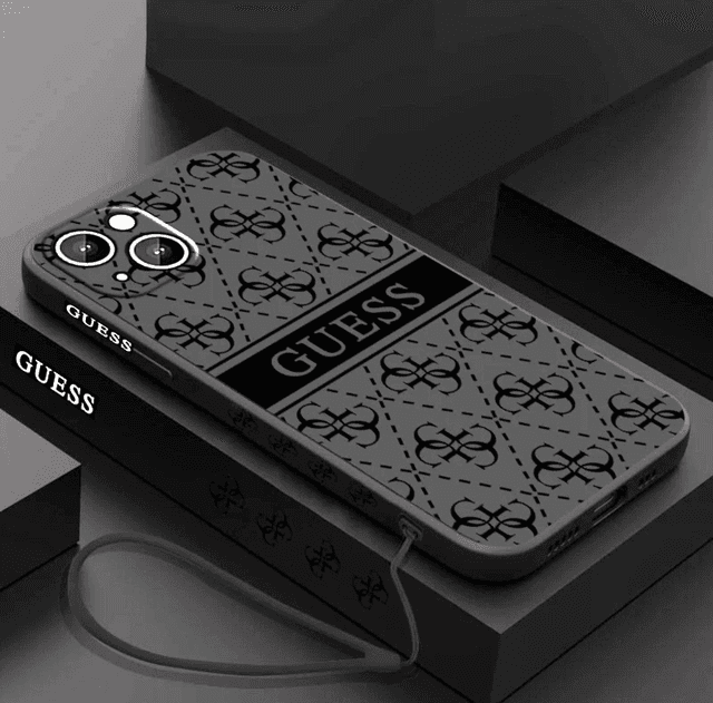 Coque iPhone Guess silicone noir