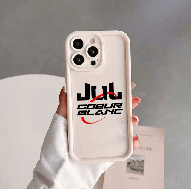 Coque iPhone Jul &quot;Cœur Blanc&quot; motif